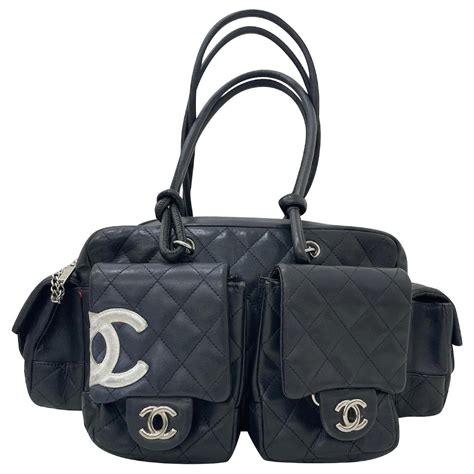 chanel reporter bag black